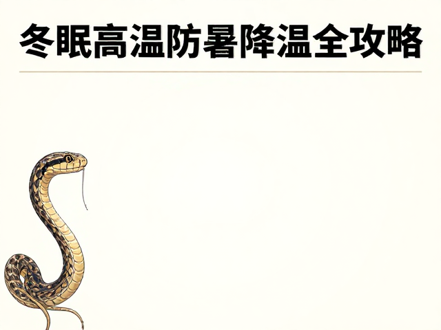 春季蛇类苏醒,冬眠环境控制与高温防暑降温全攻略