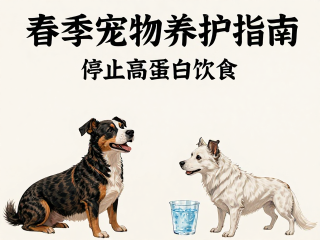 春季宠物养护指南,停止高蛋白饮食,充足饮水助健康