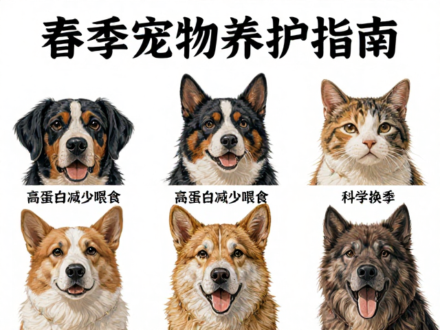 春季宠物养护指南,增加高蛋白减少喂食,科学换季