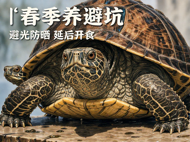 春季养龟避坑，避光防晒，延后开食，助龟健康苏醒
