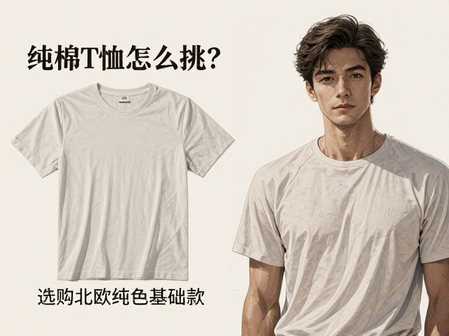 纯棉T恤怎么挑？查看水洗标成分，选购北欧纯色基础款