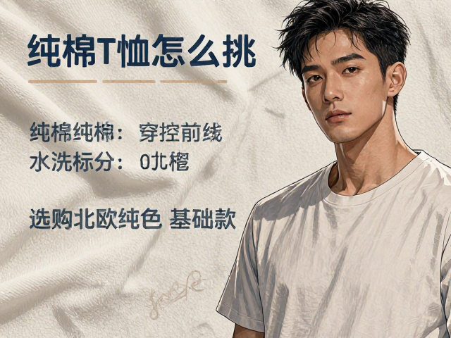纯棉T恤怎么挑？查看水洗标成分，选购北欧纯色基础款