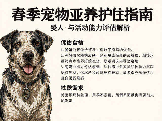 春季宠物养护指南,高蛋白饮食与活动能力评估全解析