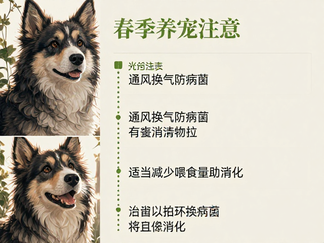 春季养宠注意,通风换气防病菌,适当减少喂食量助消化