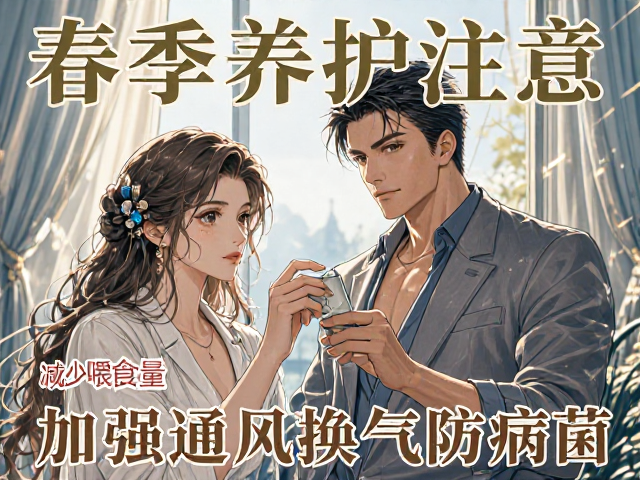 春季养护注意，减少喂食量，加强通风换气防病菌