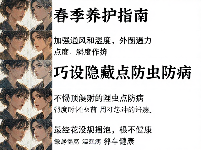 春季养护指南,加强通风与湿度,巧设隐藏点防虫防病