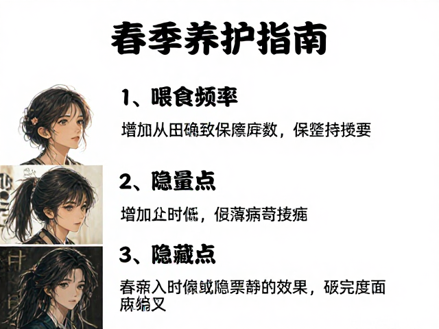 春季养护指南,逐步增加喂食频率与隐藏点设置技巧