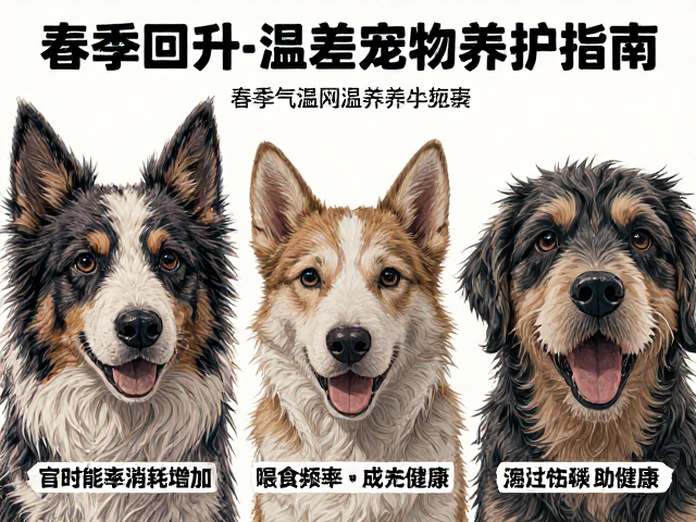 春季气温回升防温差!宠物养护指南,增加喂食频率助健康