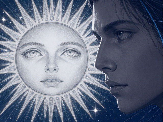 冷银蓝调下的太阳与天体，揭秘自然现象的神秘光影