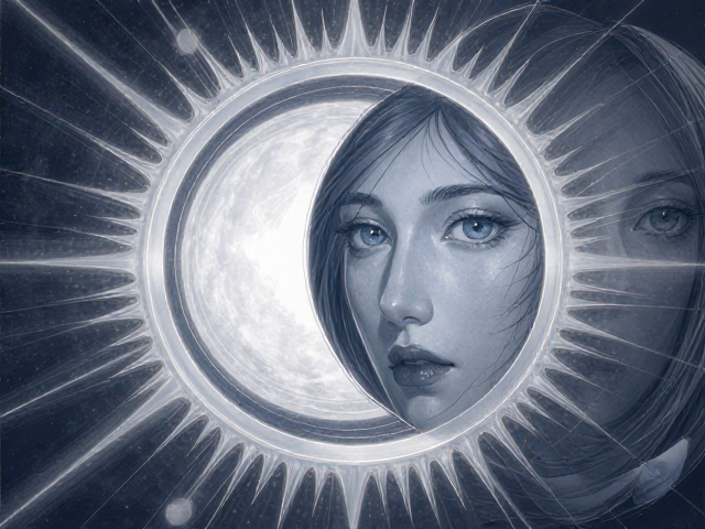 冷银蓝调下的太阳与天体,揭秘自然现象的神秘光影