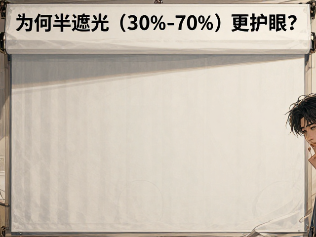 全遮光布饰物理遮光解析，为何半遮光(30%-70%)更护眼？