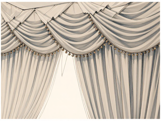 全遮光布饰制品搭配，帘头装饰与复合遮光效果解析