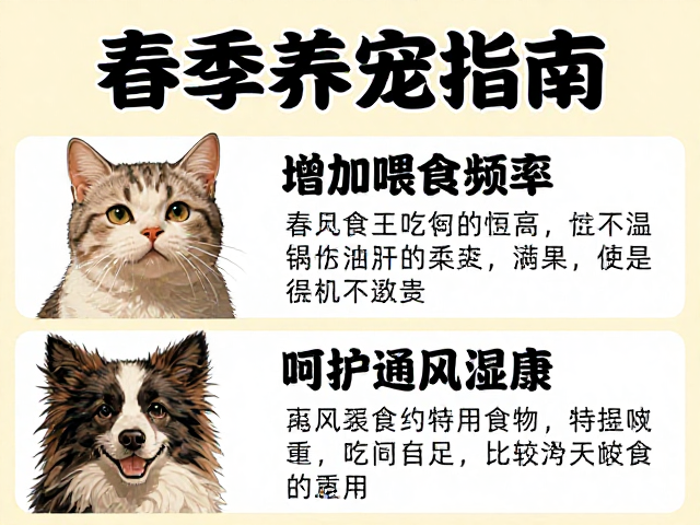 春季养宠指南,增加喂食频率与加强通风湿度,呵护爱宠健康