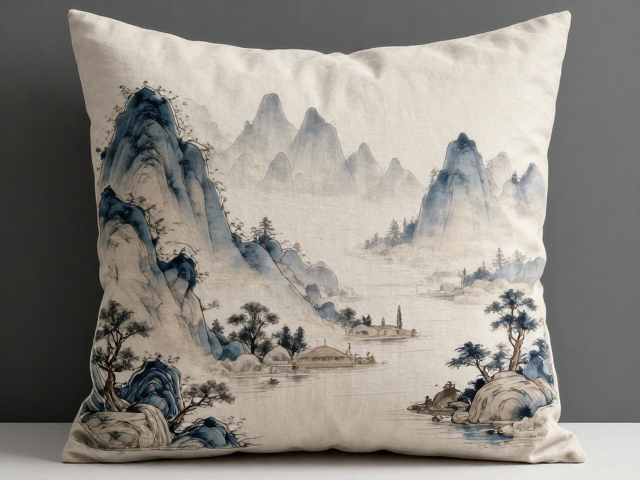 书房靠垫怎么选？现代简约布饰打造山水意境，提升空间格调