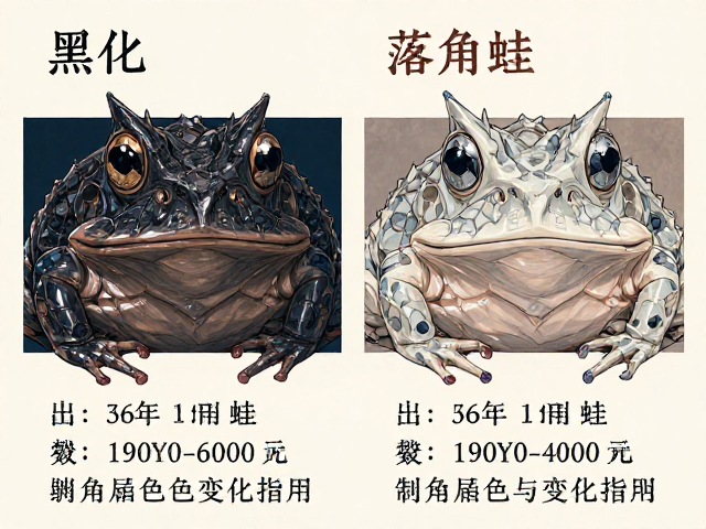 黑化角蛙与雪花角蛙区别?体色变异解析,150-600元价格指南