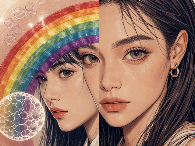彩虹为复合基因,体色变异与皮肤光泽感解析