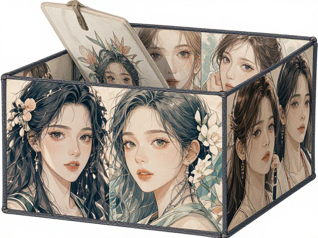 花卉植物折叠收纳盒,拼接款布饰制品打造居家美学