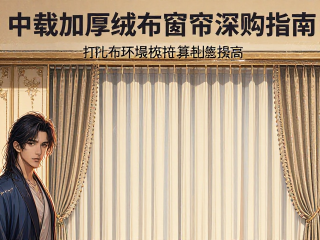 中载加厚绒布窗帘盒深度计算与打孔布饰选购指南