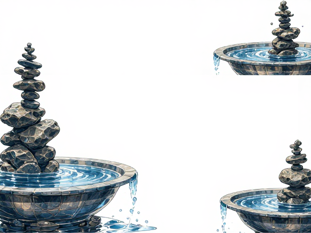 水温控制技巧，水盆与岩石堆叠打造自然生态景观
