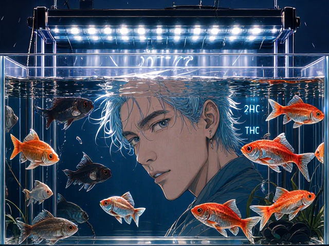 鱼缸水温控制指南，夜间20-24℃搭配全光谱灯，打造生态水族箱