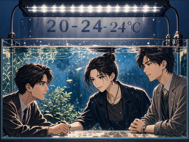 鱼缸水温控制指南，夜间20-24℃搭配全光谱灯，打造生态水族箱
