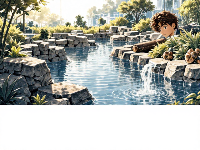 水温控制与防滑垫材选择,岩石池水景施工避坑指南