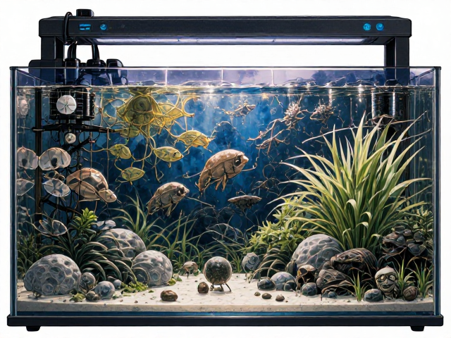 定制玻璃缸体,精准水温控制,科学避免拥挤打造健康水族环境