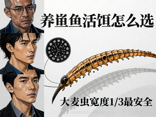 养鱼活饵怎么选?大麦虫宽度1/3最安全,新手避坑指南
