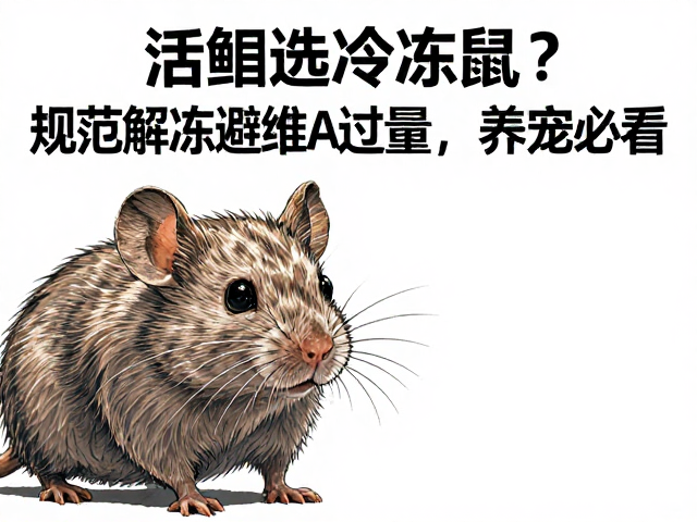 活饵选冷冻鼠？规范解冻避维A过量，养宠必看