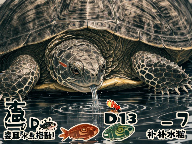 乌龟浅水盆饮水技巧,活饵搭配与维生素D3补充指南