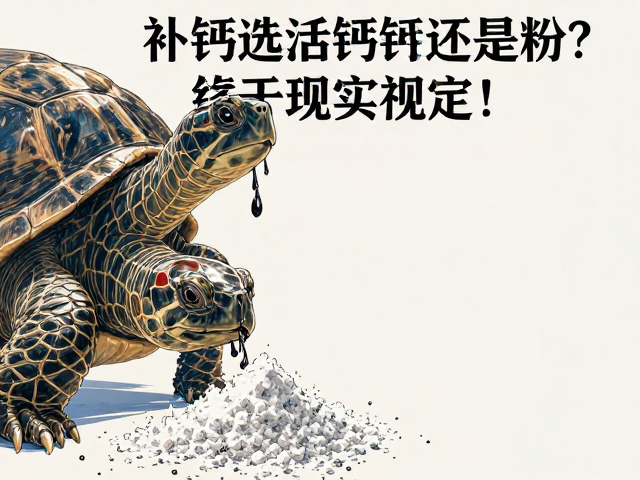 乌龟补钙选活饵还是粉？钙粉，D3搭配技巧，观察进食状态保健康