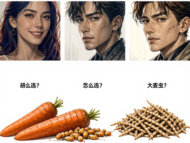 养鱼饵料怎么选？胡萝卜和大麦虫哪种更营养？