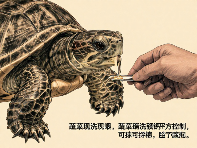 乌龟喂食指南，活饵选择、蔬菜现洗现喂与磷钙平衡控制