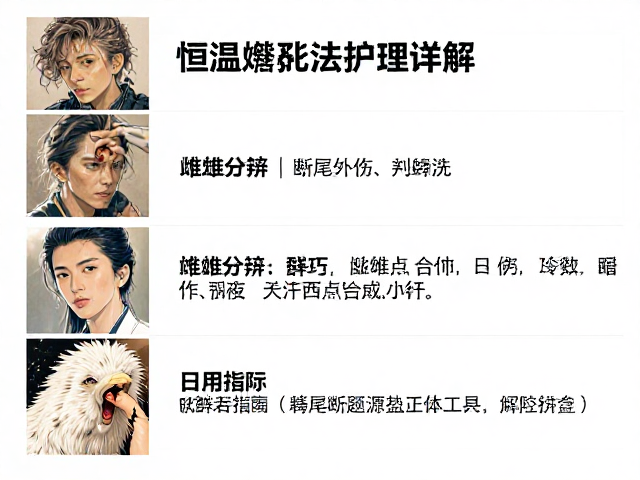 恒温孵化法详解，雌雄分辨技巧与断尾外伤护理指南