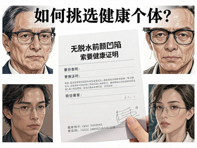 如何挑选健康个体？看无脱水前额凹陷，索要健康证明