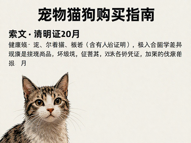 宠物猫狗购买指南，索要健康证明，警惕地域价格差异陷阱