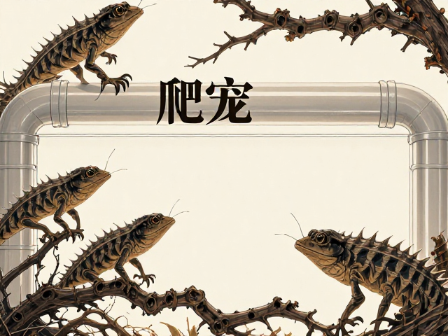 饲养缸配PVC管躲避与天然树枝,打造爬宠舒适家园
