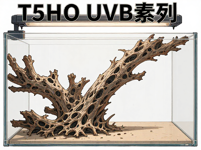 饲养缸配树皮片，T5HO UVB灯管，爬宠饲养缸搭建与光照指南