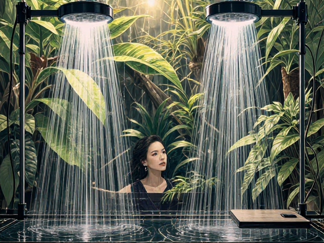 饲养缸搭配喷雾头与悬挂平台，打造高湿度雨林生态造景指南