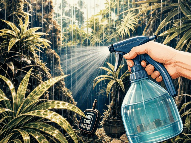 饲养缸加湿攻略,手动喷壶,温湿度控制器,打造完美雨林环境