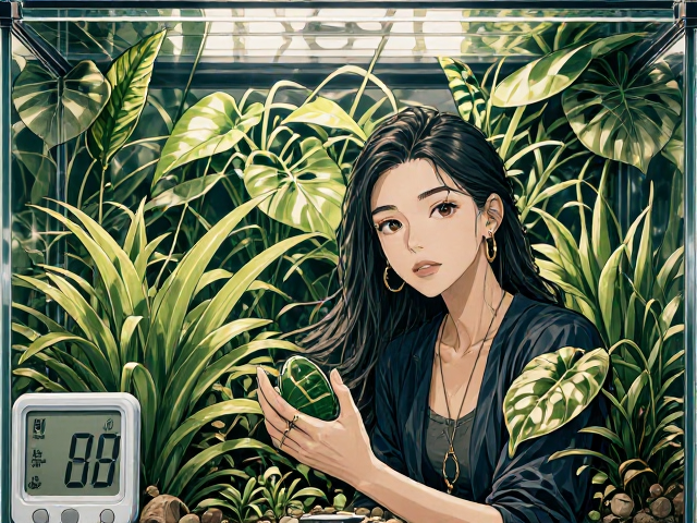 饲养缸配真植物，电子温湿度计精准控湿指南