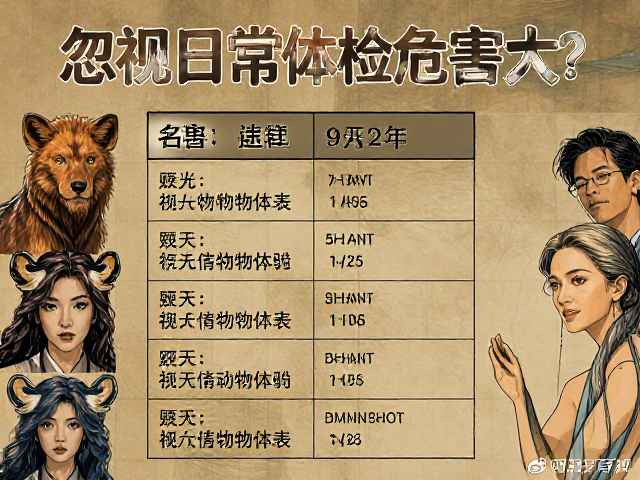 忽视日常体检危害大？结合保护物种名录与互动适应训练科学养护