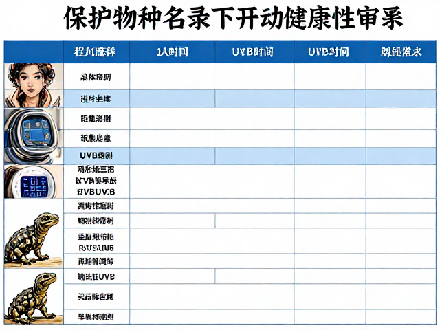 保护物种名录，温湿度计监测与缺乏UVB照射对爬宠健康的影响