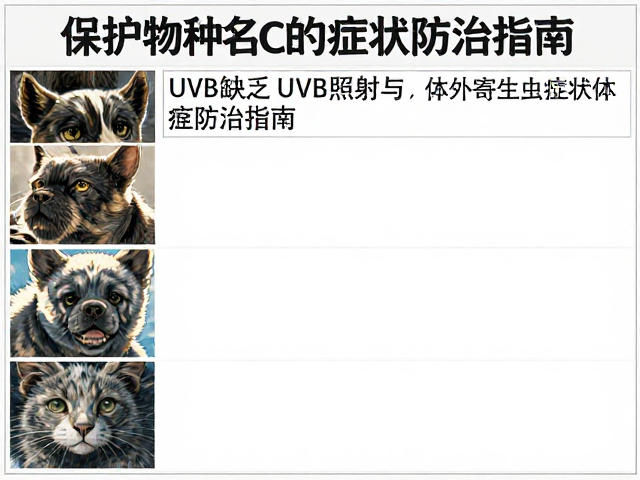 保护物种名录,缺乏UVB照射与体外寄生虫症状防治指南