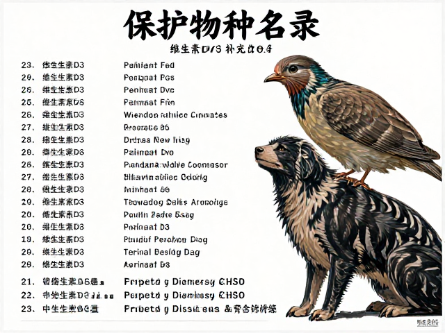 保护物种名录，维生素D3补充与喂食频率分量的科学指南