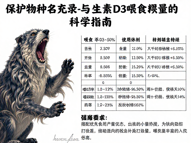 保护物种名录,维生素D3补充与喂食频率分量的科学指南