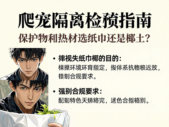 爬宠隔离检疫指南，保护物种垫材选纸巾还是椰土？