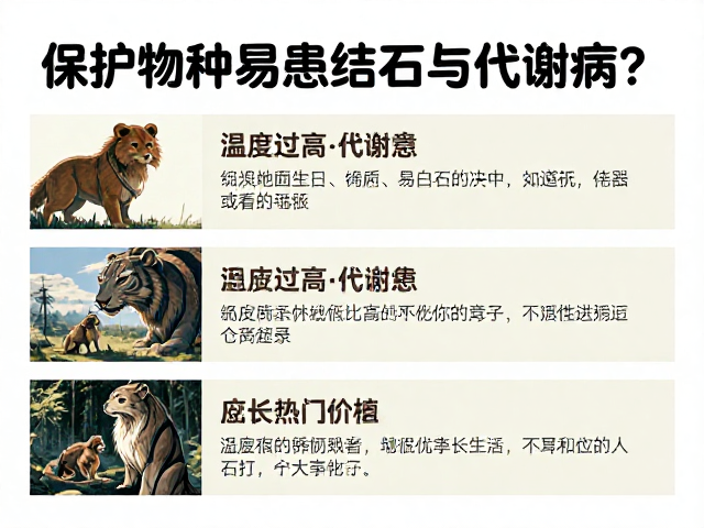 保护物种易患结石与代谢病?温度过高过低危害大
