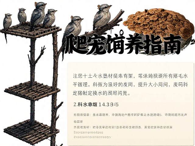爬宠饲养指南,椰土垫材搭配优质树枝攀爬架,科学制定换水周期规范