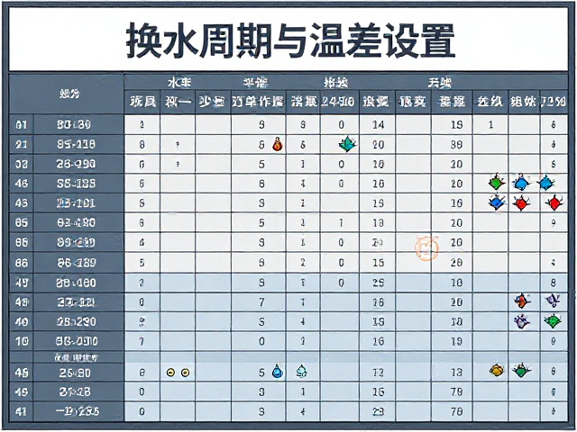 水产养殖换水周期与温差设置，配合体重记录提升产量